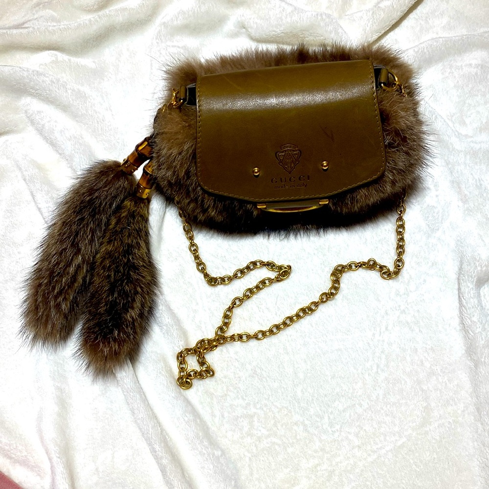Gucci bag with fur